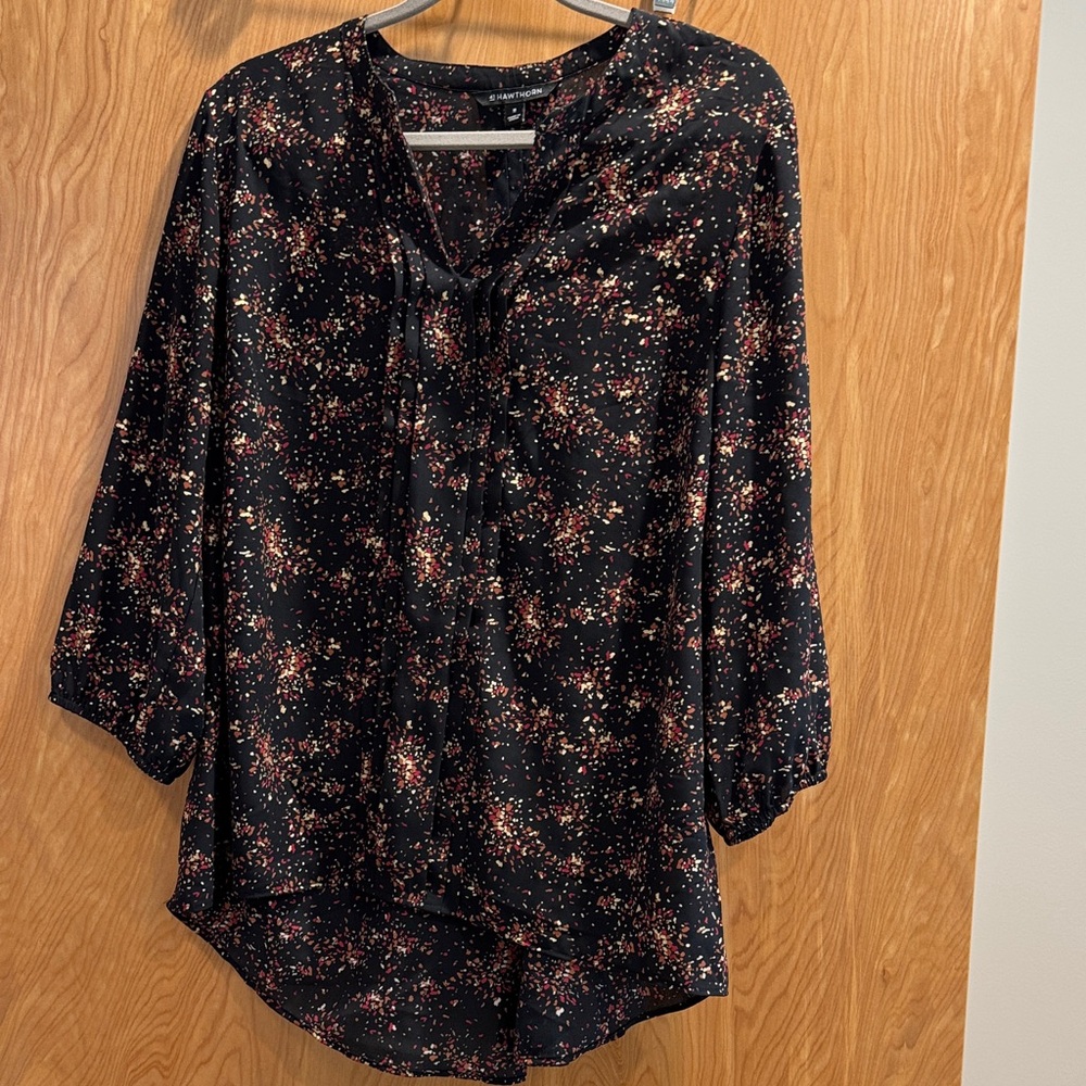 Women's Black Gold speckled Blouse